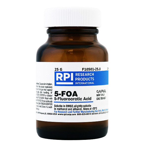 Rpi 5-Fluoroorotic Acid (5-FOA), 25g F10501-25.0