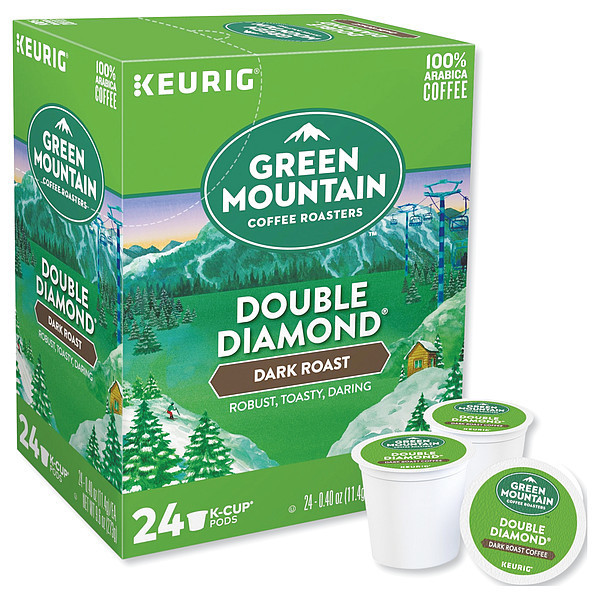 Green Mountain Coffee Coffee, Double Black Diamon, 0.4 oz., PK96 4066