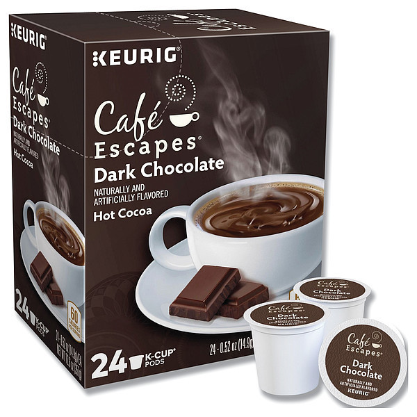Cafe Escapes Hot Cocoa, Dark Chocolate, 0.52 oz., PK24 6802