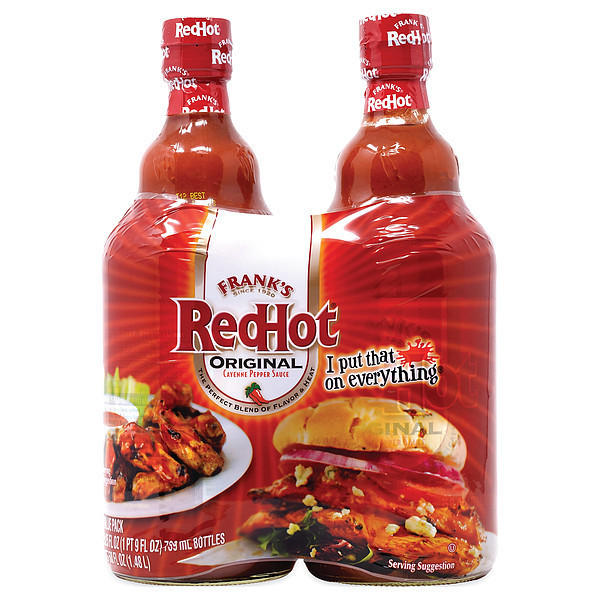 Frank'S Redhot Hot Sauce, 25 oz, 2 Ct, PK2 96797