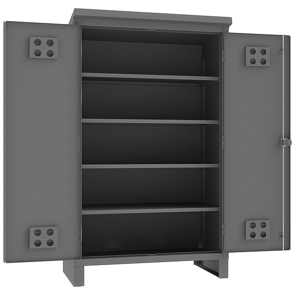 Durham Mfg 12 ga. ga. Steel Storage Cabinet, 48 in W, 78 in H, Stationary HDCO244878-4S95