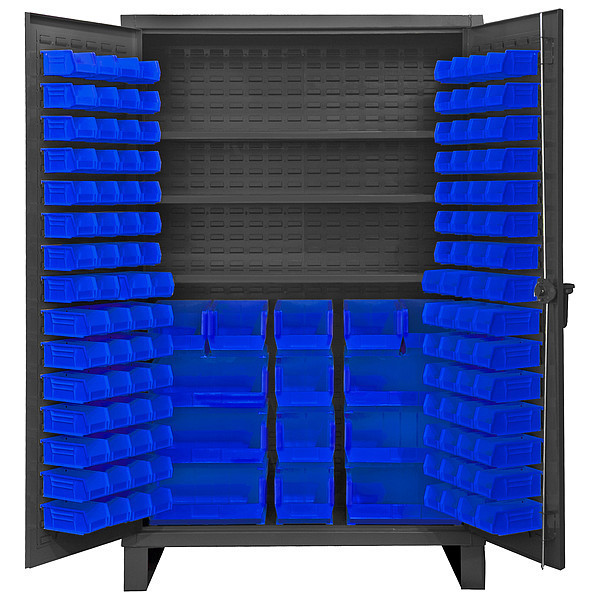 Durham Mfg Super Duty Bin Cabinet, 36 in W, 78 in H, 24" D, 134 Bins HDC48-134-3S5295