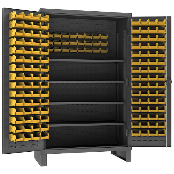 Durham Mfg Super Duty Bin Cabinet, 48 in W, 78 in H, 24" D, 144 Bins HDC48-144-4S95