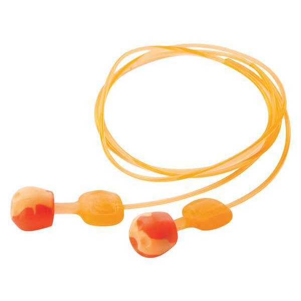 Honeywell Howard Leight TrustFit Reusable Foam Ear Plugs, Pod Shape, 28, Orange, 100 PK TRUSTFITPOD-30