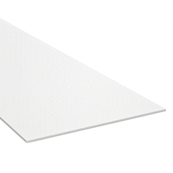 Zoro Select Off-White HDPE Sheet Stock 48" L x 48" W x 0.500" Thick 3HMP3