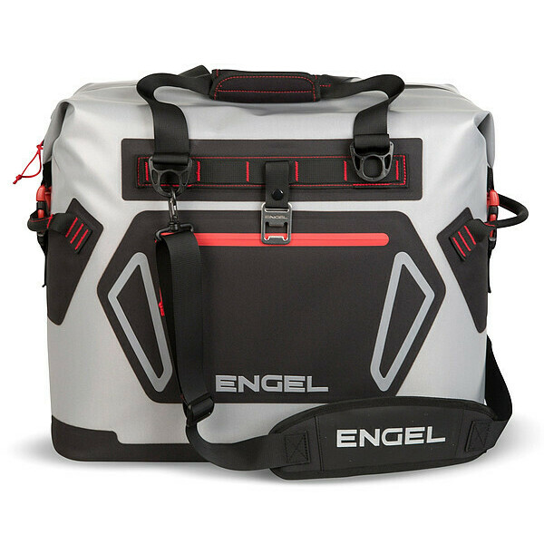 Engel Soft Sided Cooler, 17"x20-1/2", Light Gray HD30-LG Red