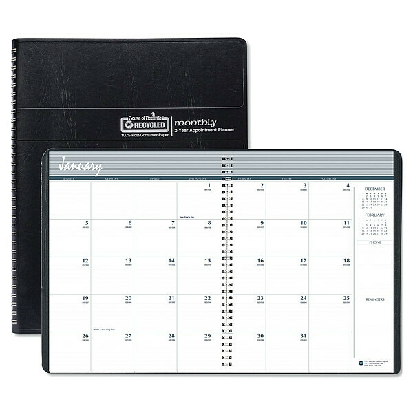 House Of Doolittle Monthly Calendar Planner, Paper Blue 2680-02