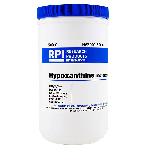 Rpi Hypoxanthine, monosodium salt, 500g H62000-500.0