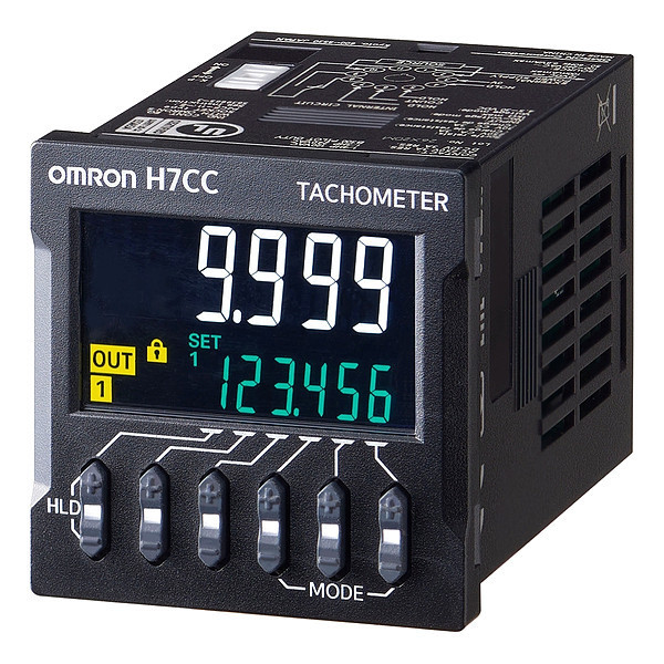 Omron Digital Counter/Tachometer, PlugIn CN, LCD H7CC-A11
