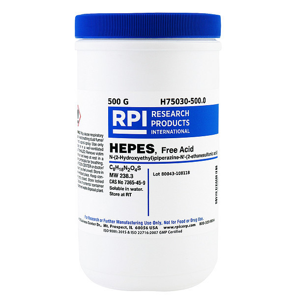 Rpi HEPES Free Acid, 500g H75030-500.0