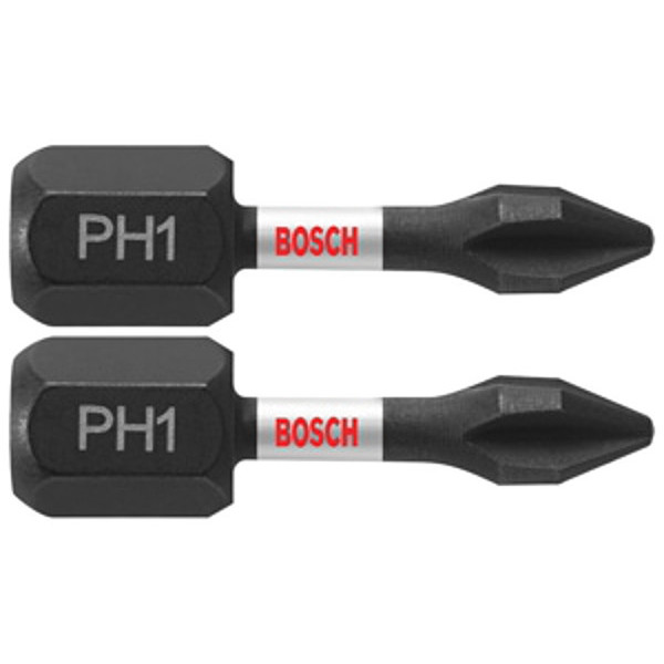 Bosch Impact Driver Bits, Phillips(R), #1, PK2 ITPH1102