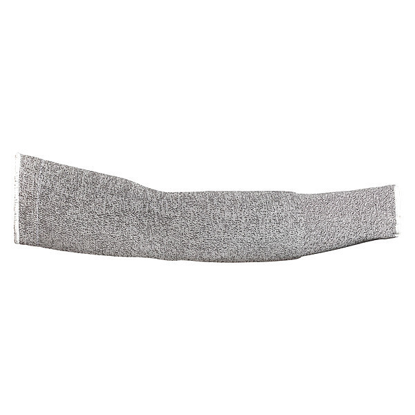 Superior Glove Cut-Resistant Sleeve, Cut Level A5, Seamless Knit, 18 in Length, Gray/White, XL KTAFGT18SFXL