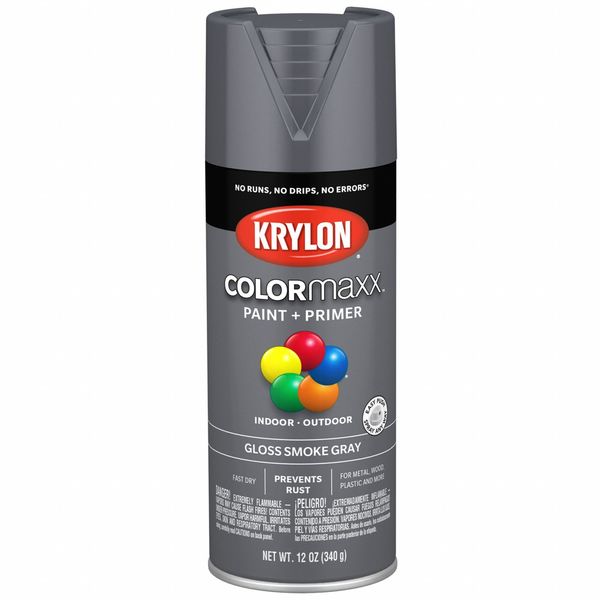 Colormaxx Spray Paint, Gloss, Smoke Gray, 12 oz K05539007