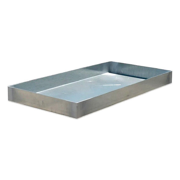 Denios Spill Tray, Silver, Steel, 3" H, 18" L K31-1110