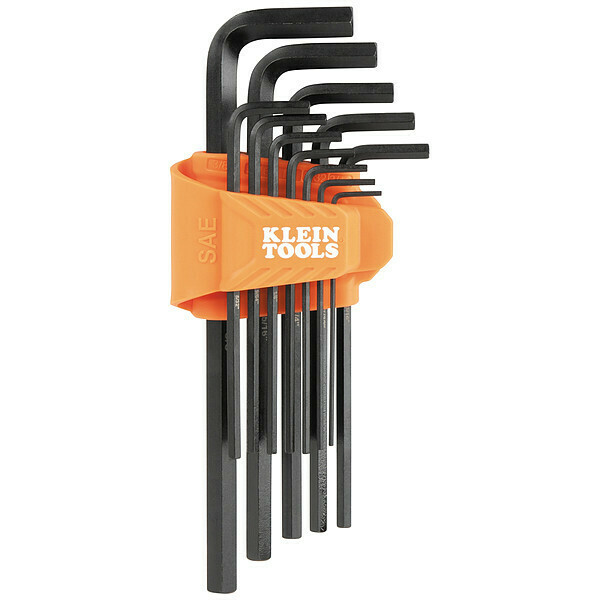 Klein Tools Hex Key Set, L-Style, Long, 12 Pc, Pk/6 LS12