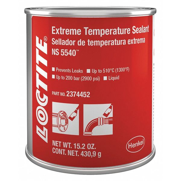 Loctite Liquid High Temperature Sealant, 473 mL, Brown, Temp Range 59 Degrees  to 86 Degrees F 2374452