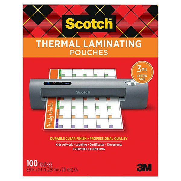 Scotch Pouch, Thermal, 3mm, Clear, PK100 TP3854-100