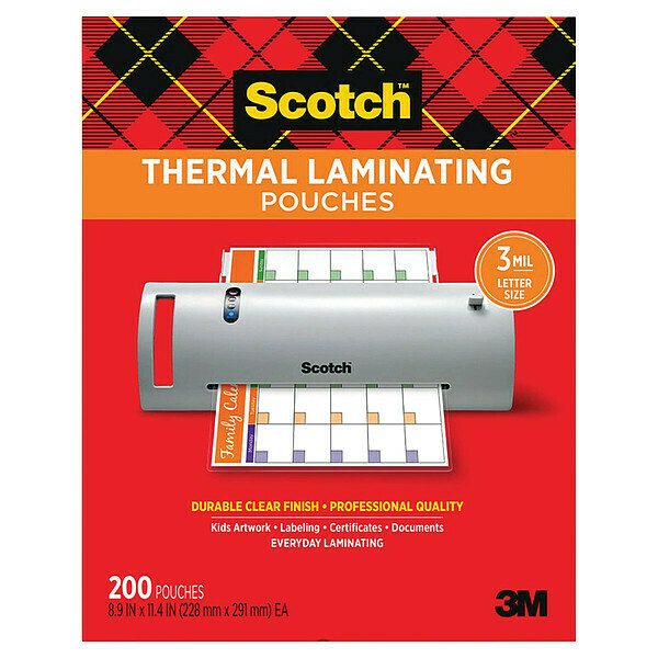 Scotch Pouch, Thermal, 3mm, Clear, PK200 TP3854200