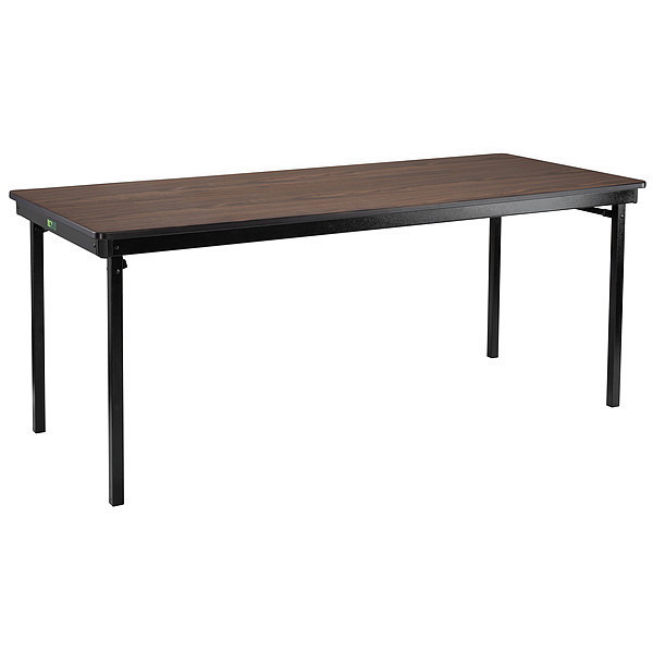 National Public Seating Folding Table, Wood, 72 in MSFT3072PWEBWT