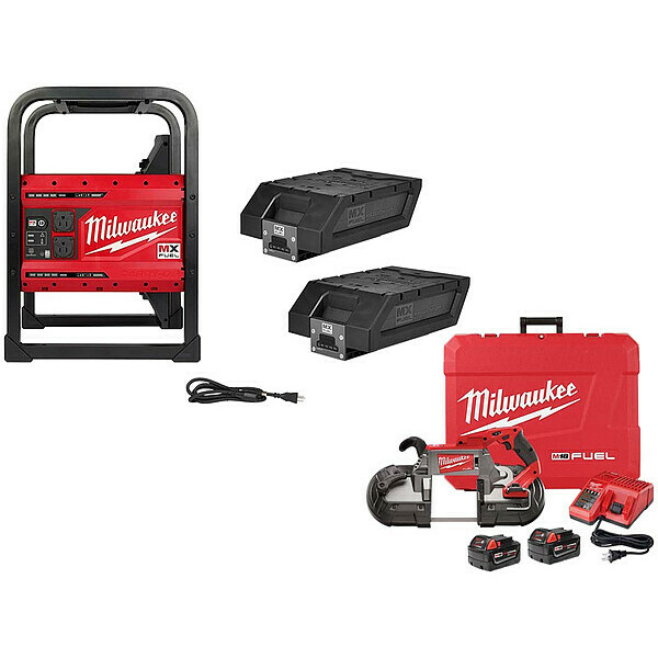 Milwaukee Tool Power Supply Kit and Bandsaw MXF002-2XC, 2729-22