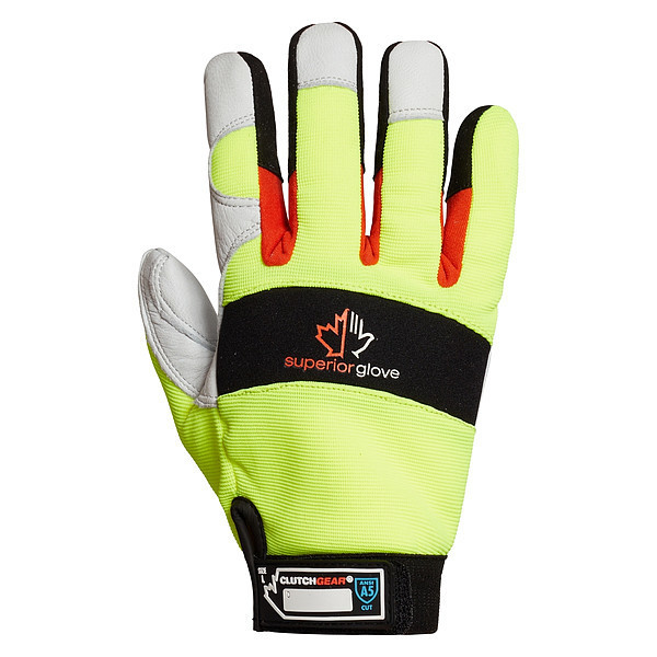 Superior Glove Leather Gloves, White, Glove Size L, PR MXGKGHV/L
