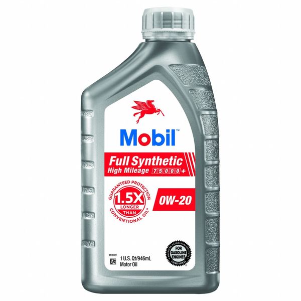 Mobil Engine Oil, 1 qt, Synthetic 125203