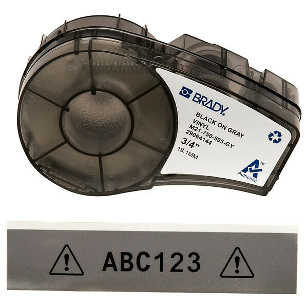 Brady Label Tape Cartridge, Permanent Printer M21-750-595-GY
