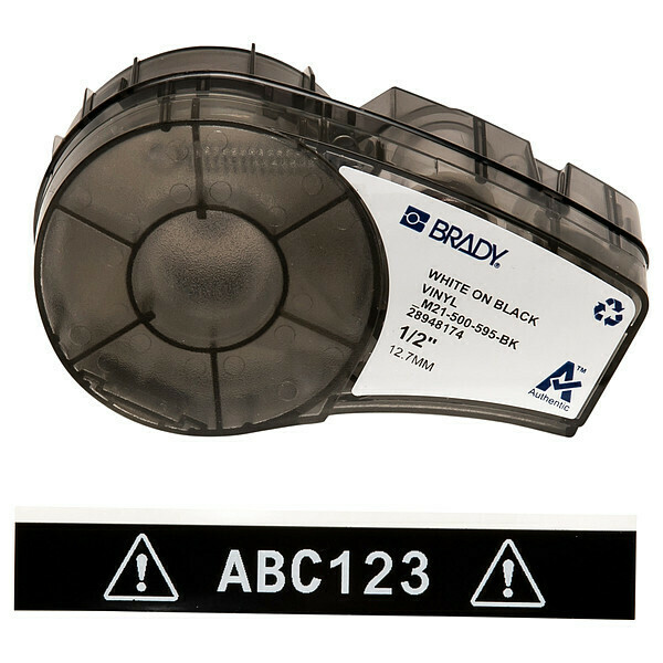 Brady Label Tape Cartridge, Permanent Printer M21-500-595-BK