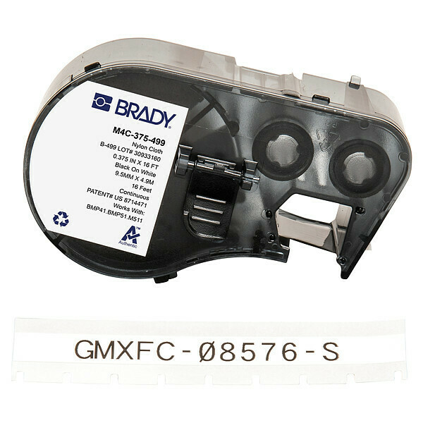 Brady Precut Label Roll Cartridge, White, Matte M4C-375-499