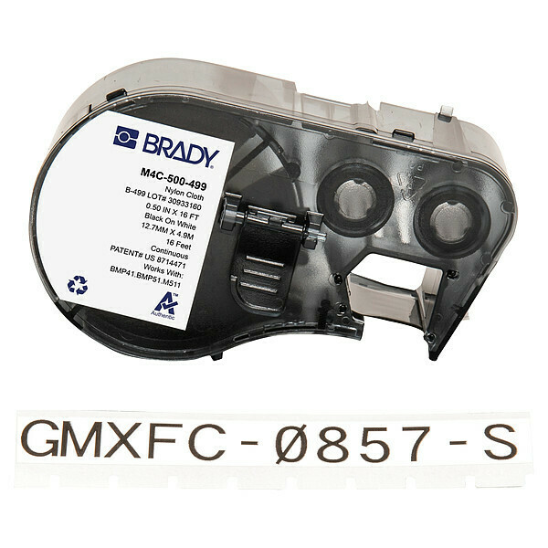 Brady Precut Label Roll Cartridge, White, Matte M4C-500-499