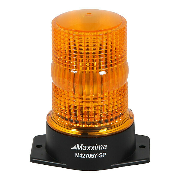Maxxima Warning Light, Amber, Strobe, 12.8V DC M42705Y