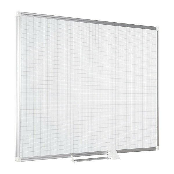 Mastervision 37-51/64"x50-13/64" Magnetic Steel Whiteboard, Aluminum Frame MA0547830