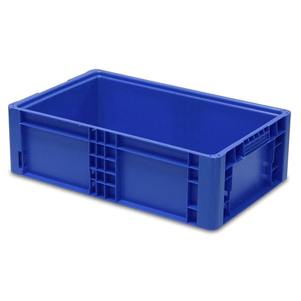 Ssi Schaefer Straight Wall Container, Blue, Polypropylene, 24 in L, 1.12 cu ft Volume Capacity NF241507.ASBL2