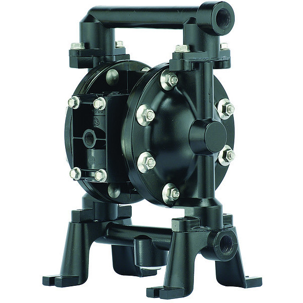Aro Double Diaphragm Pump, Aluminum, Air Operated, Nitrile, 12 GPM PD05R-AAS-PGG-B