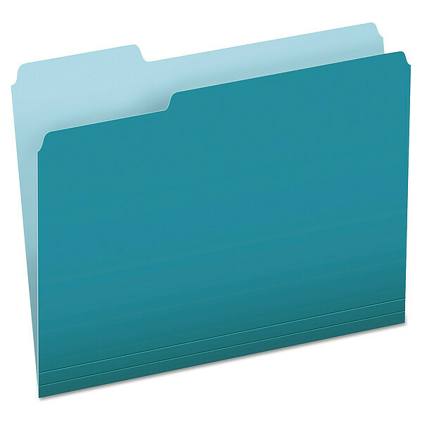Zoro Select File Folders 8-1/2" x 11", 1/3-Cut Tab, Tea, Pk100 PFX15213TEA