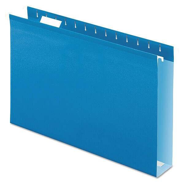Zoro Select Box Hanging File Folders 8-1/2" x 14", Blue, Pk25 PFX4153X2BLU