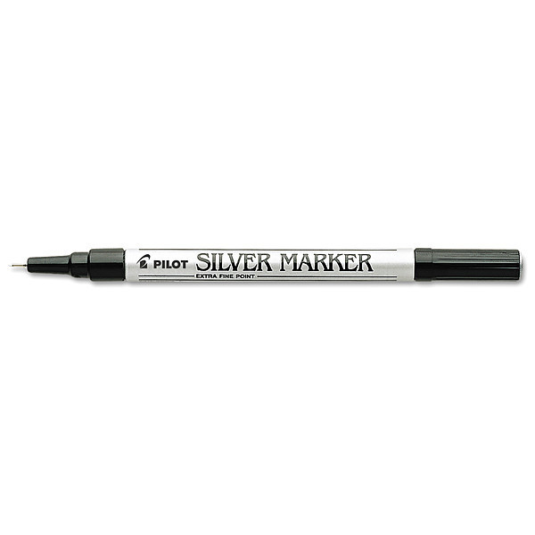 Pilot® Extra-Fine Metallic Permanent Marker, Silver