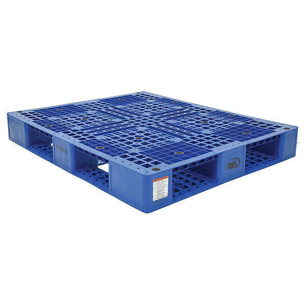 Vestil Blue Plastic Pallet, 6000 lb., 48 x 40 PLP2-4840-BLUE