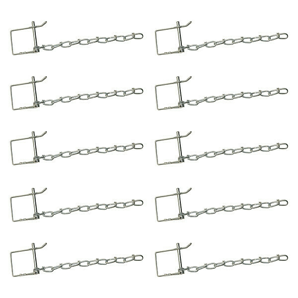 Buyers Products Safety Pins, Grade 8 B633-13, Steel, PK10 P11C10