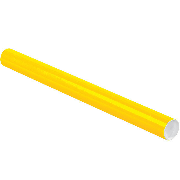 Crownhill Mailing Tube, 24inLx2in.dia, Yellow, PK50 P2024Y