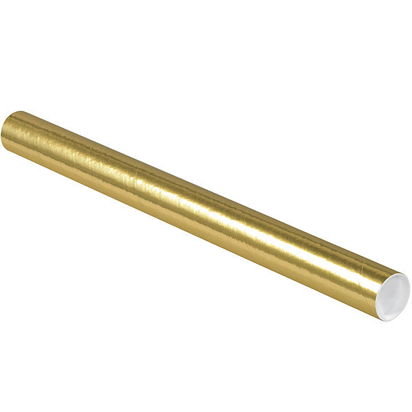 Crownhill Mailing Tube, 24inLx2in.dia, Gold, PK50 P2024GO