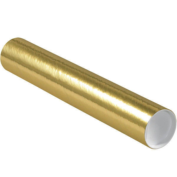 Crownhill Mailing Tube, 18inLx3in.dia, Gold, PK24 P3018GO