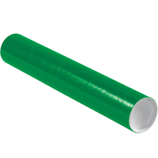 Crownhill Mailing Tube, 18inLx3in.dia, Green, PK24 P3018G