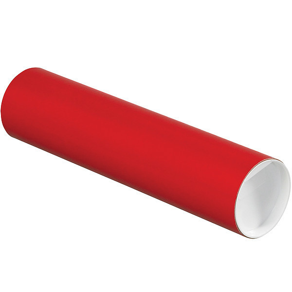 Crownhill Mailing Tube, 12inLx3in.dia, Red, PK24 P3012R