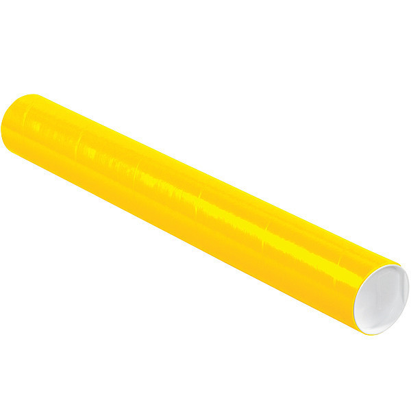 Crownhill Mailing Tube, 24inLx3in.dia, Yellow, PK24 P3024Y