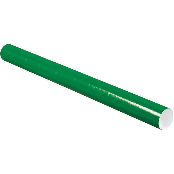 Crownhill Mailing Tube, 36inLx3in.dia, Green, PK24 P3036G