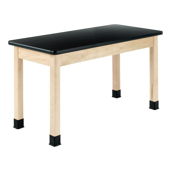 Diversified Woodcraft Plain Apron Table, Black, 36 in Overall L. P720LBBM36N