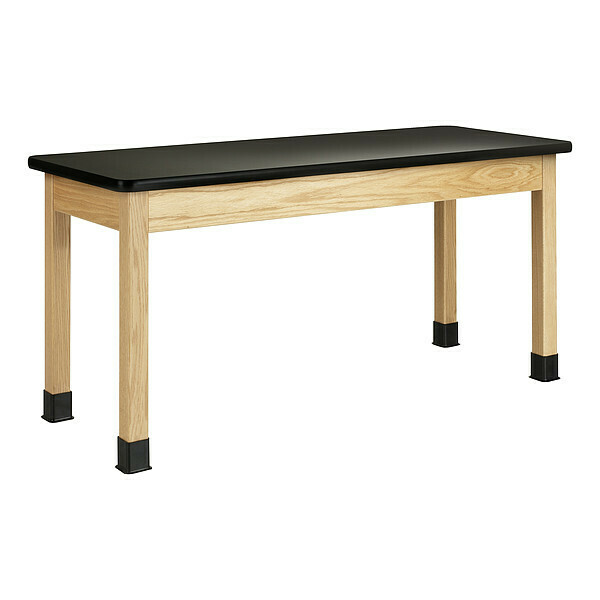 Diversified Woodcraft Plain Apron Table, Black, 30 in Overall L. P721LBBK30E