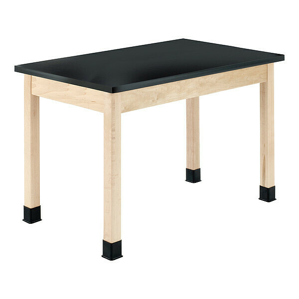 Diversified Woodcraft Plain Apron Table, Black, 30 in Overall L. P7602BM30N