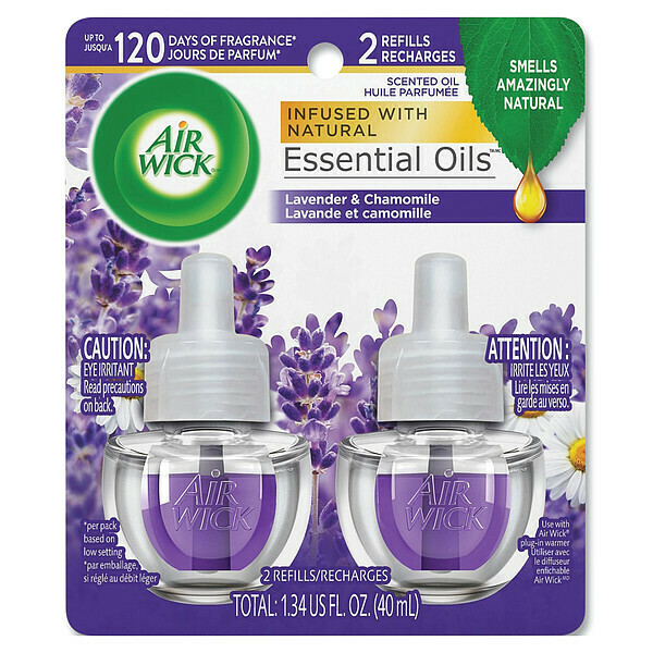 Air Wick Scented Oil Refill, Lavender and Chamomile, 0.67 oz, PK2 62338-78473